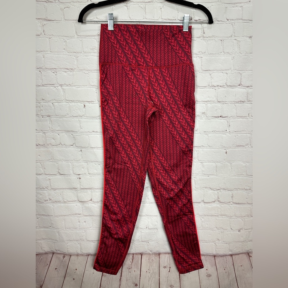 Aerie 7/8 Leggings Womens red sz S GUC